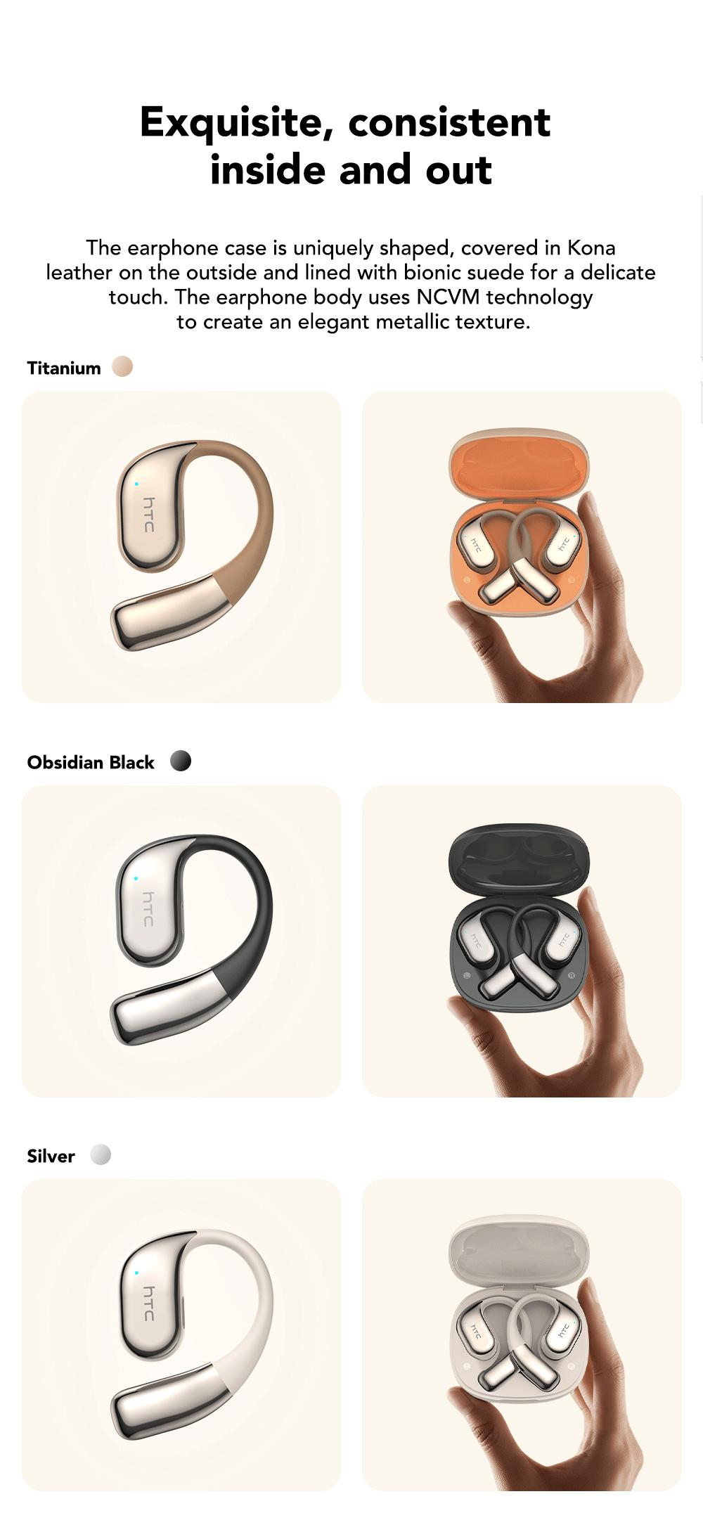 HTC NE39 OWS -Translator Headset Bluetooth Headset(6.0)|PX5 Waterproof Built-in Microphone Comfortable towear, great sound quality, and backed by a three-monthwarranty! Perfect for work, sports, study, and voice calls.