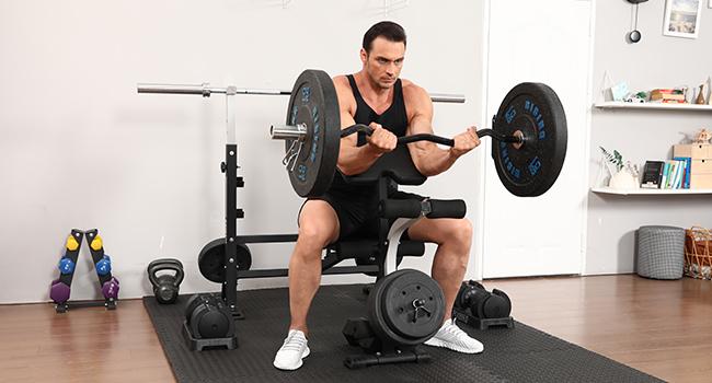 FLYBIRD Olympic Weight Bench – 900 lbs Weight Capacity, Bench Press Set with Preacher Curl Pad & Leg Extension, Full-Body Strength Training Equipment for Home Gym