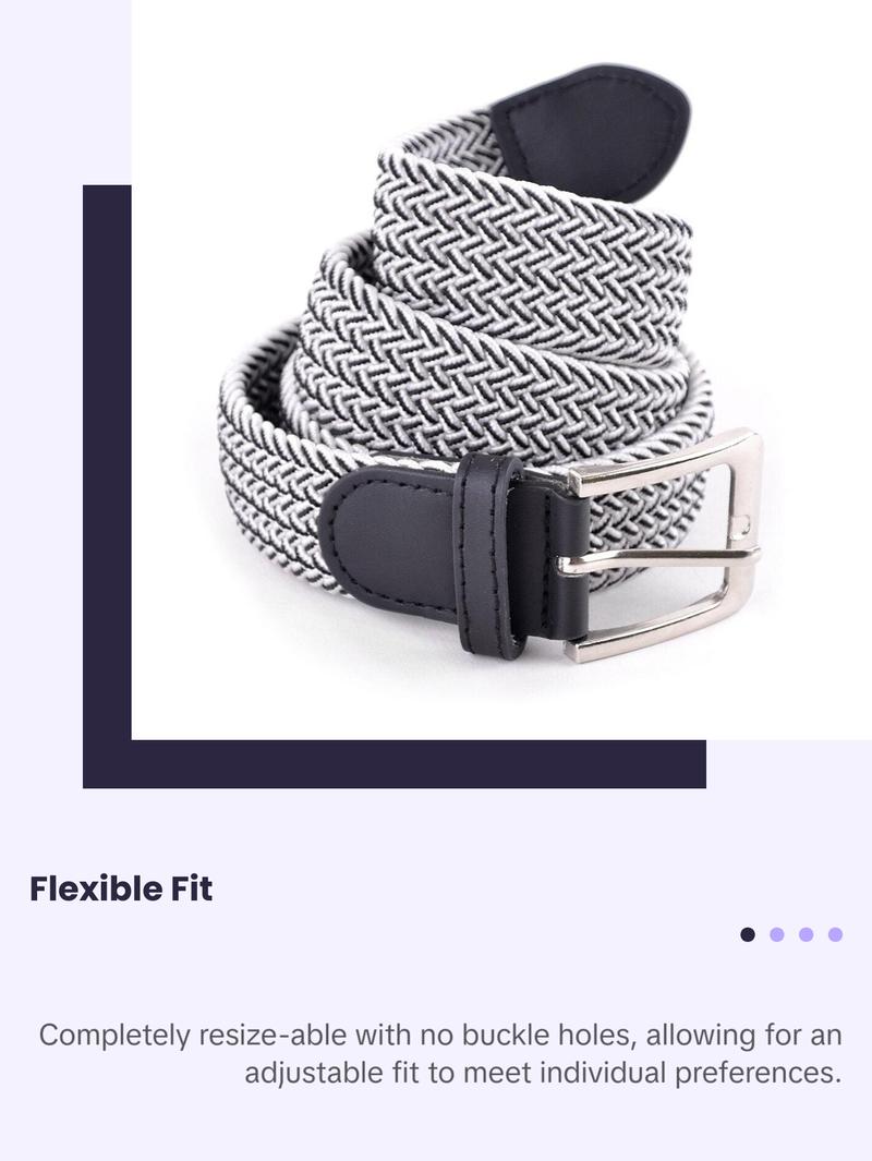 Belt - Stretch, Two-toned Braided & Elastic