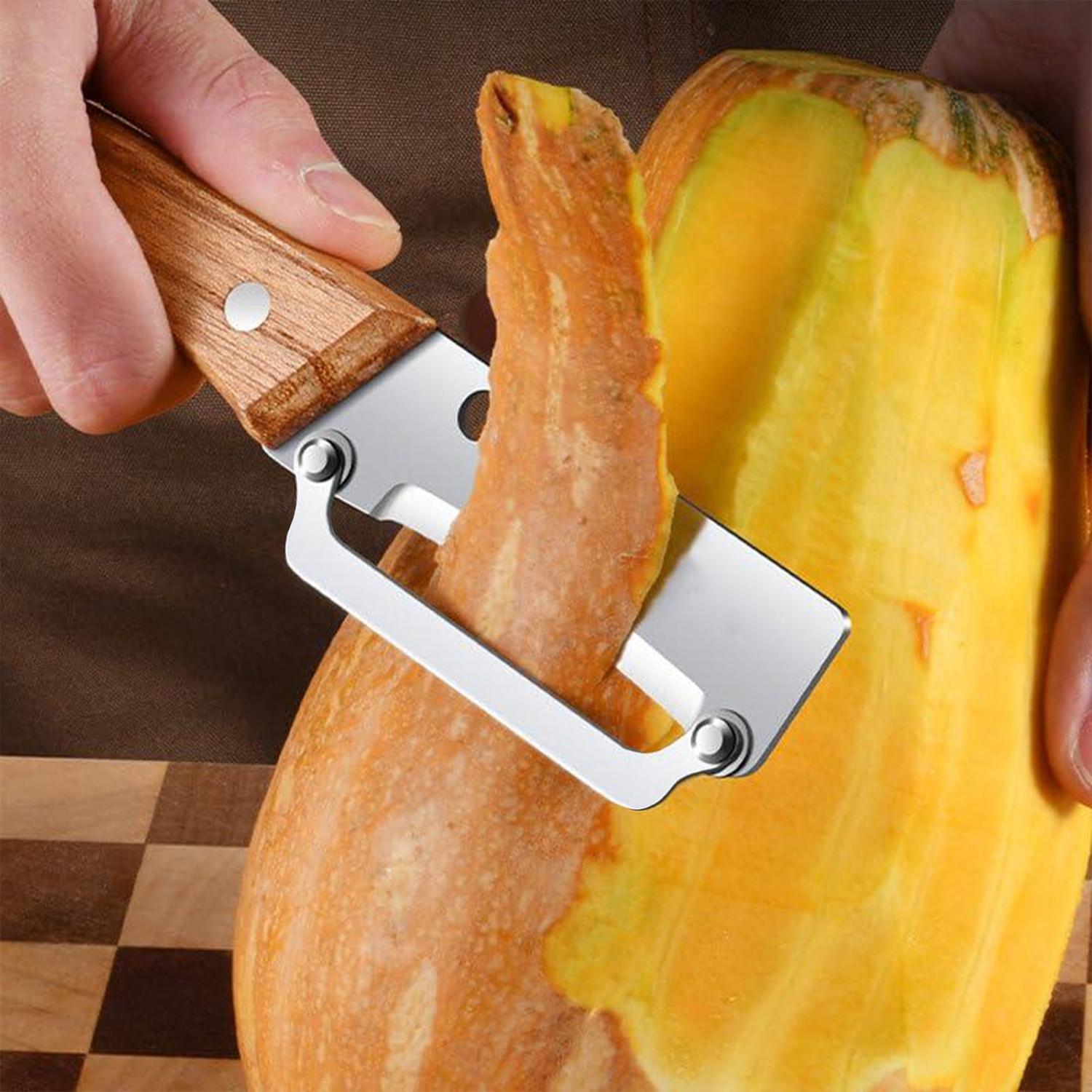 Vegetable Peeler, Ultra Sharp Stainless Steel Blades and Wood Anti-Slip Grip Handle - Perfect Kitchen Peeler For Veggie, Fruit, Potato, Carrot, Apple
