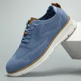 Men's Lace-Up Minimalist Plain Round Toe Cloth Upper Casual Trainers - Lightweight Breathable EVA Sole All Seasons Running Shoes, Breathable Running Sneakers for Daily Wear & Training