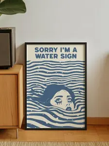 [ Poster NO INCLUDE FRAME ] Moody wall art, pisces, pisces wall art, bathroom wall art, cancer zodiac, Zodiac gift, scorpio gifts, Pisces gifts, cancer zodiac gift,, Office or Modern Home Decor, Poster or Canvas Art