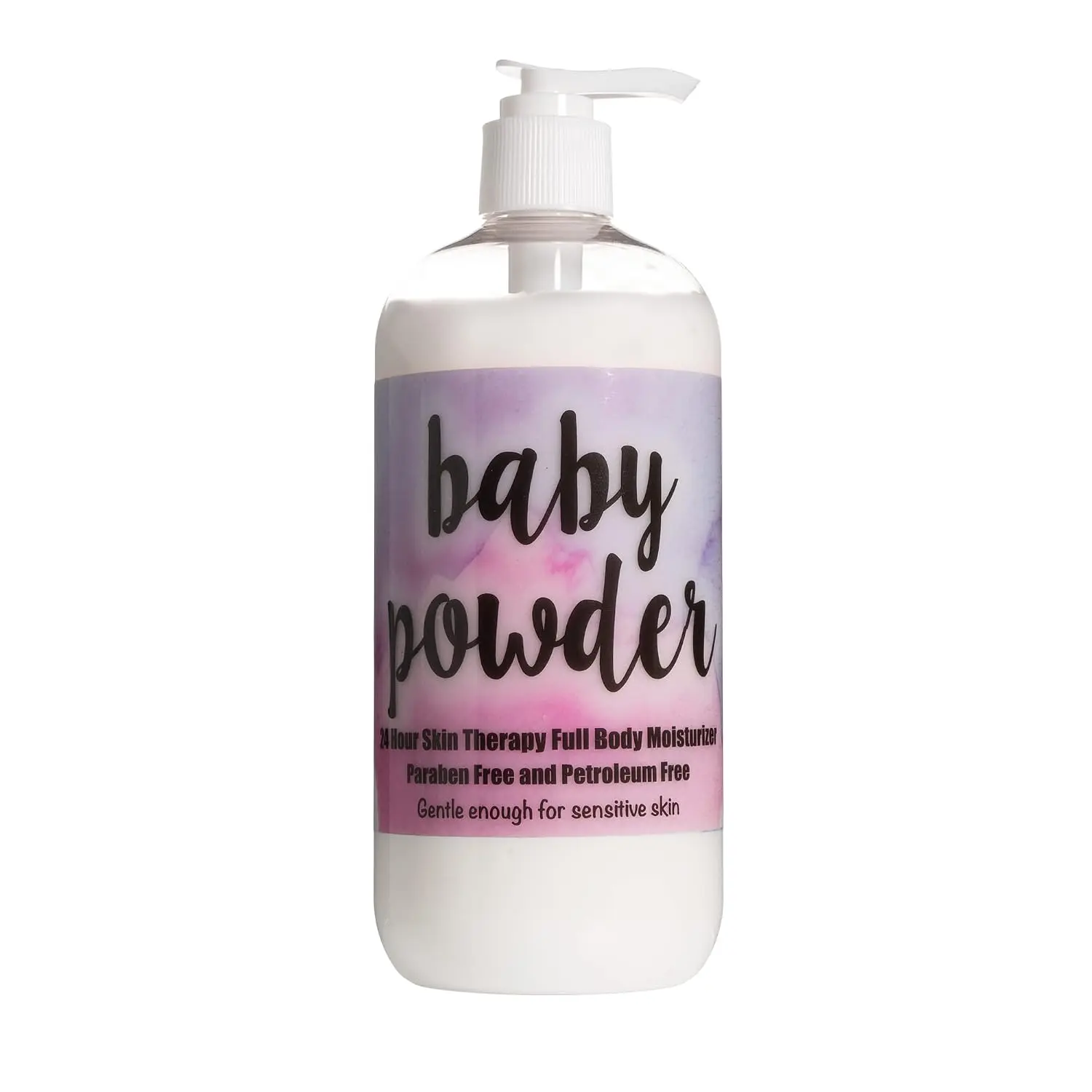 The Lotion Company 24-Hour Skin Therapy Body Lotion, Baby Powder Scent, 16 oz Clear Moisturizer (Beauty & Personal Care)