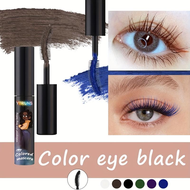 YTRUNS Color Mascara Purple Tone Thickening Lengthening Long-lasting Effect Waterproof for All Skin Types Christmas Party Stage Makeup - Lash