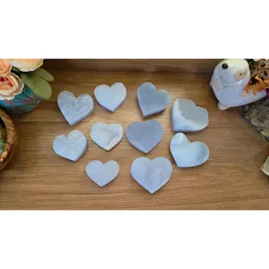 Druzy Blue Chalcedony Heart
