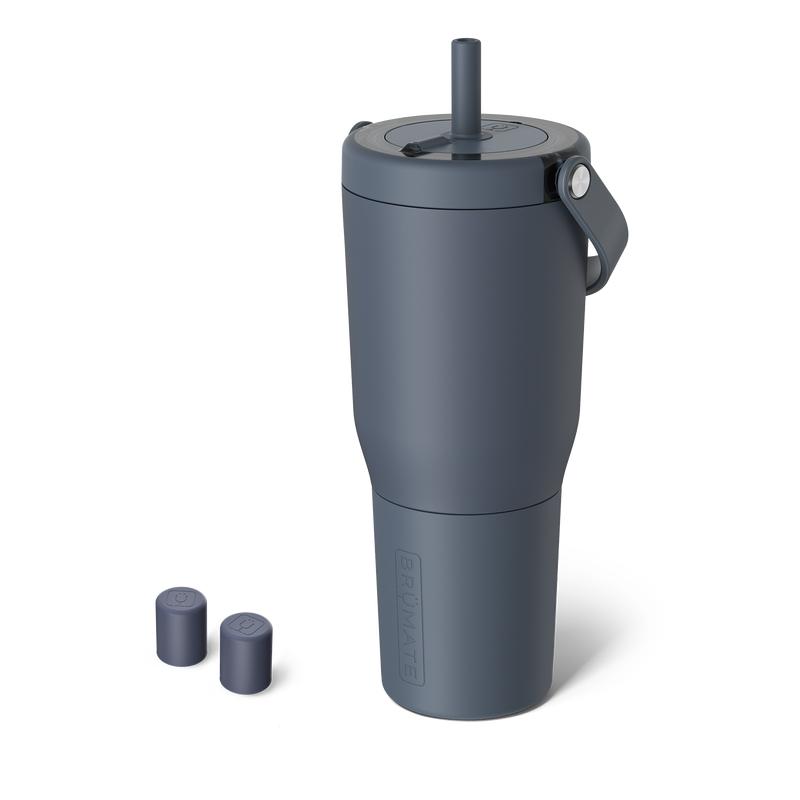 BrüMate Resa 35oz 100% Leakproof Insulated Travel Tumbler + Magnetic Straw Cover 2-Pack Bundle | Cup-Holder Friendly Insulated Tumbler | Built-in Silicone Sleeve and Easy Carry Handle