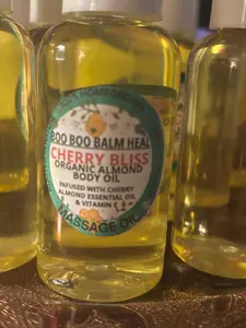 BOO BOO BALM Heal Cherry Bliss Silky Massage Oil - Avocado Cosmetic Moisturizer for Body Care Moisturizing Aroma