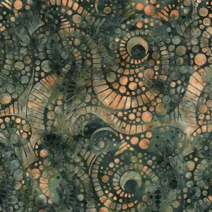 Fabric Lumin Green/Gold Moonstone Stone Strata Island Batiks by the Quarter Yard 112523811