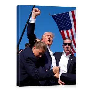 Donald Trump July 13, 2024 Keep Fighting Fist Pump Framed Photo