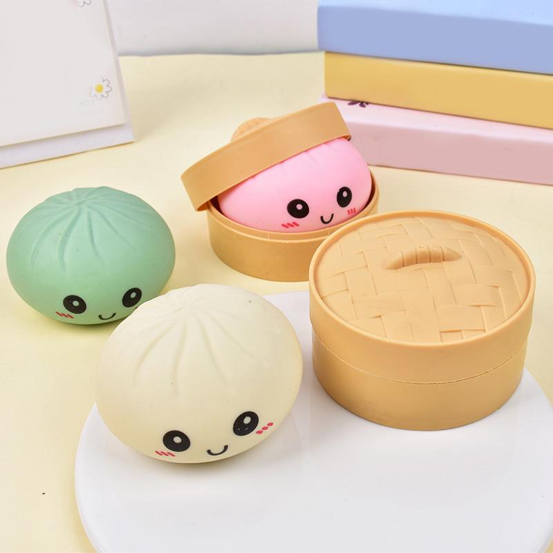 Expressive Big Dumpling Squishy - Blind Box, Mysecret Bun Fidget Toy, Soft TPR Material, Stress Relief, Unboxing Surprise, Random Style per Pack.Valentine's Day and Easter gifts, suitable for children to exchange gifts