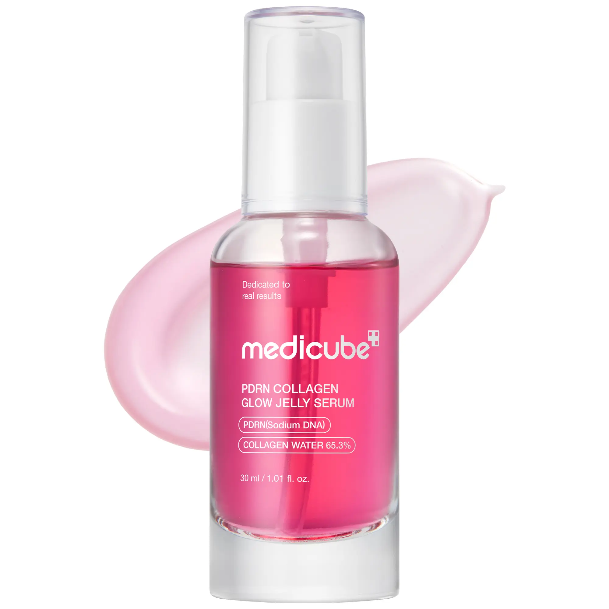 [medicube] PDRN Pink Collagen Glow Jelly Serum | Lightweight Water-Jelly For Plump & Supple Skin | Radiance & Elasticity Care with PDRN, Collagen, Niacinamide | Korean Skin Care 1.01 fl.oz
