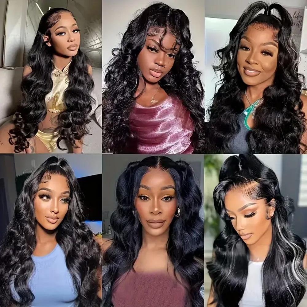 Bling Hair 12-34 Inch Straight Transparent Frontal Lace Wigs Human Hair Brazilian 360 Full Lace Front Wig For Black Women