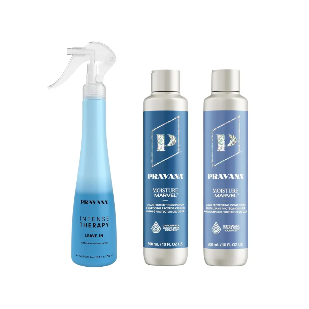 PRAVANA Moisture Marvel Shampoo, Conditioner & Leave-In Hydrating Mist Bundle