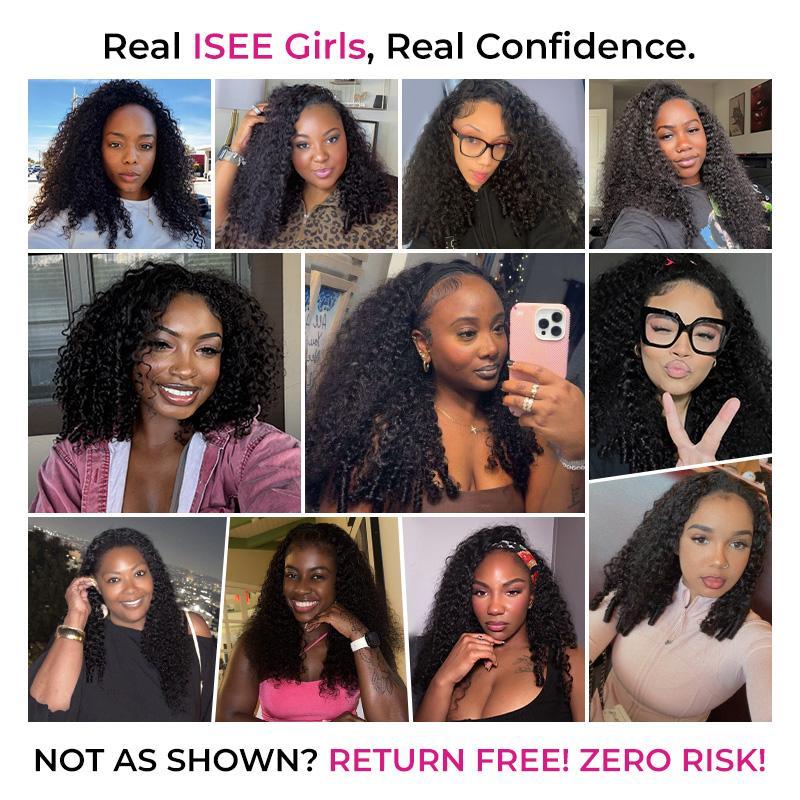 ISEE HAIR 250% Density Burmese Curly Wear Go Half Wig InvisiFit Strap Flip Over Wig for Beginners#iseehairbeauty #TikTokShopHolidayHaul