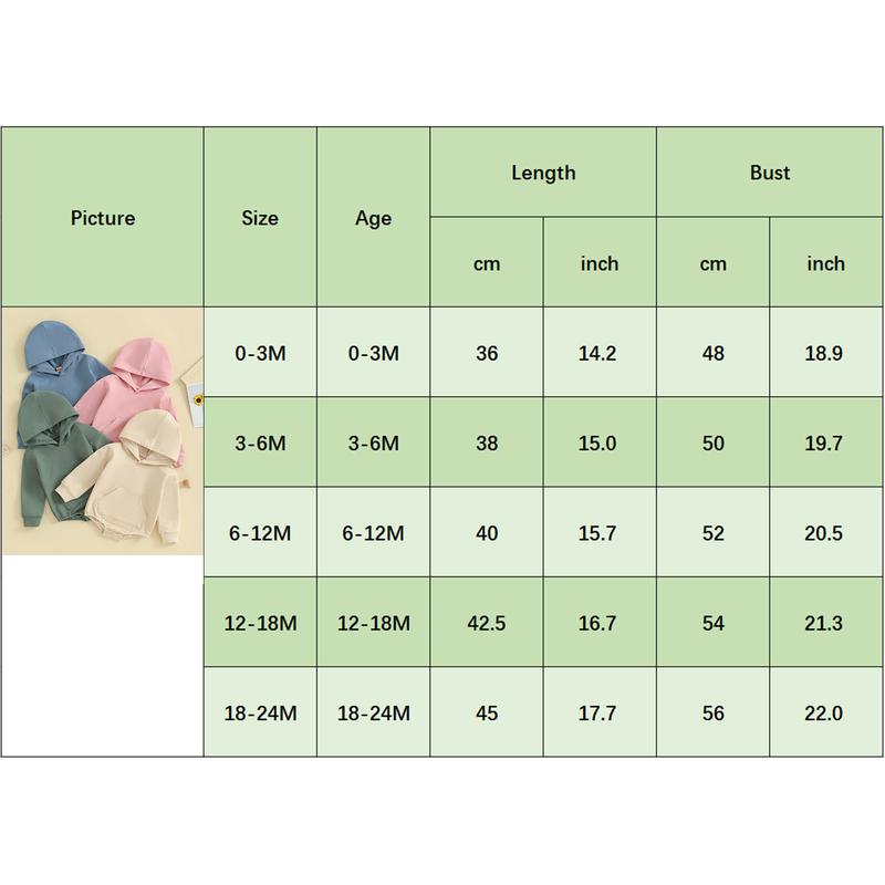Baby Onesie Newborn Boy Girl Hooded Romper Long Sleeve Front Pocket Solid Color Bodysuit Infant Spring Fall Romper Toddler Outfit Cute