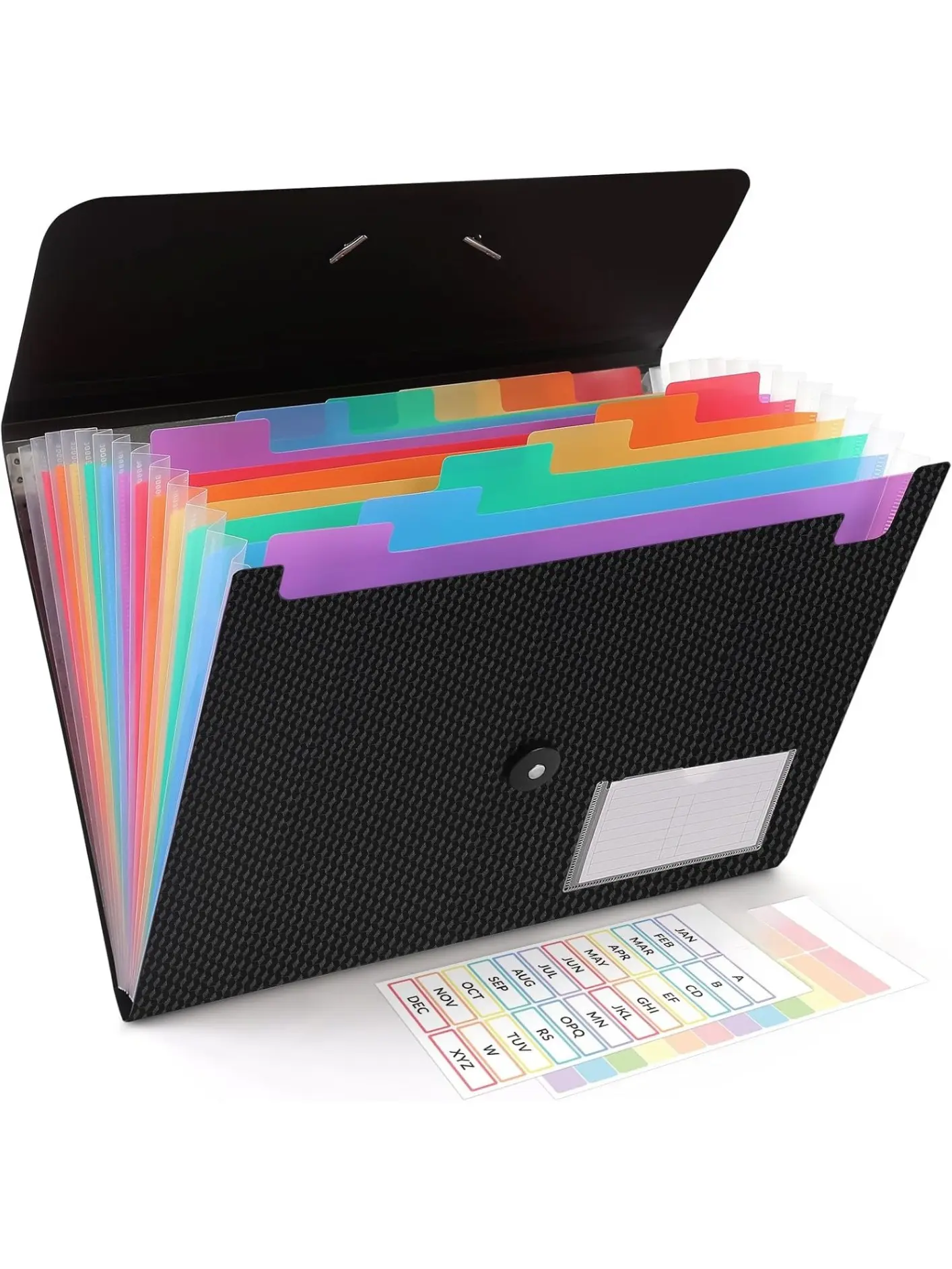 Expanding File Folder, Accordion File Organizer with 13 Pockets for A4/Letter Sized Paper, Accordion Folder with Labels - Document Receipt Organizer for Office, School, Home