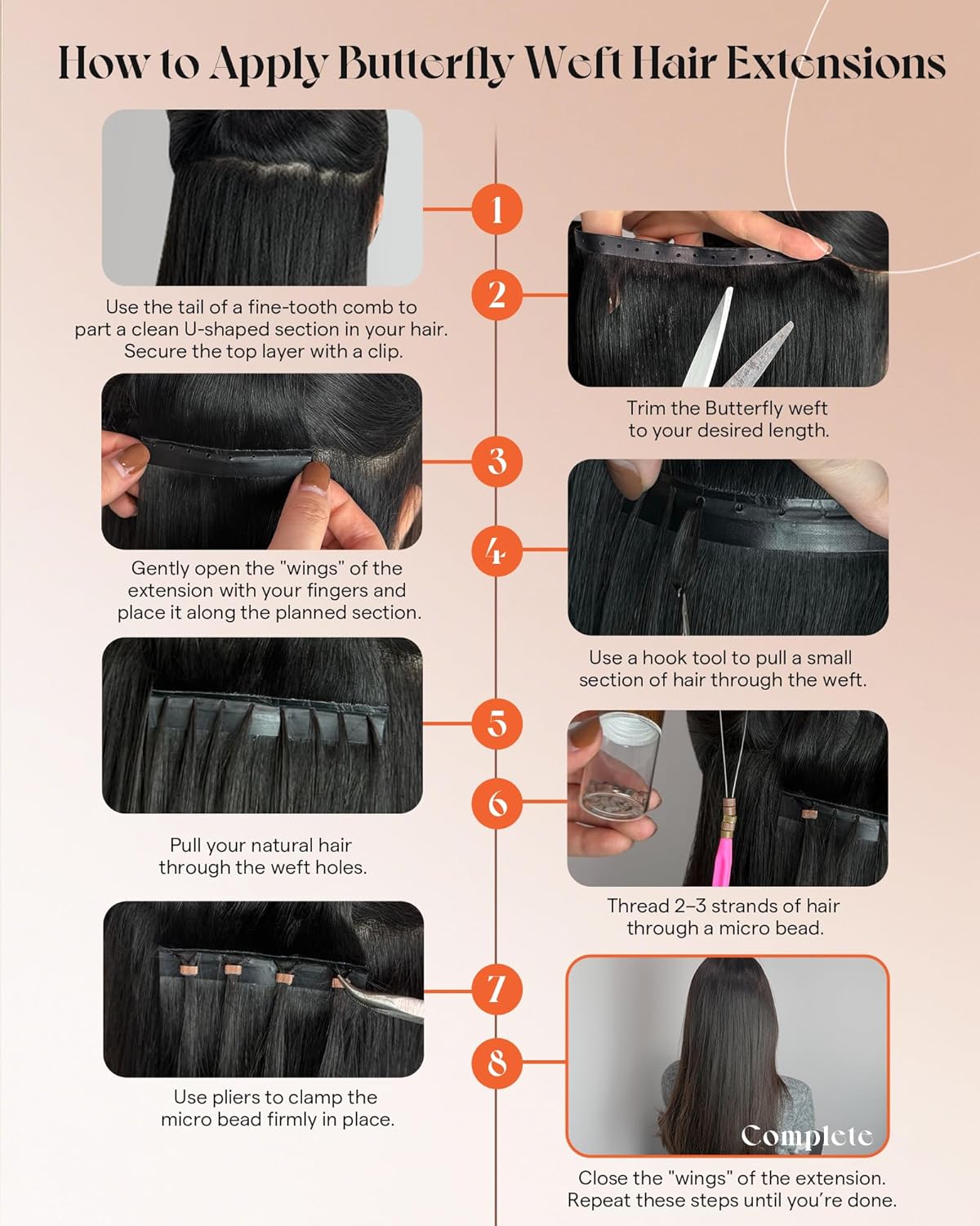 Sunny Hair Butterfly Hair Extensions (Tools not included) 16inch-24inch Genius Weft Hair Extensions 100G OVO weft For Women Effortless Beauty in Daily Life #TiktokShopSpringGlowUp