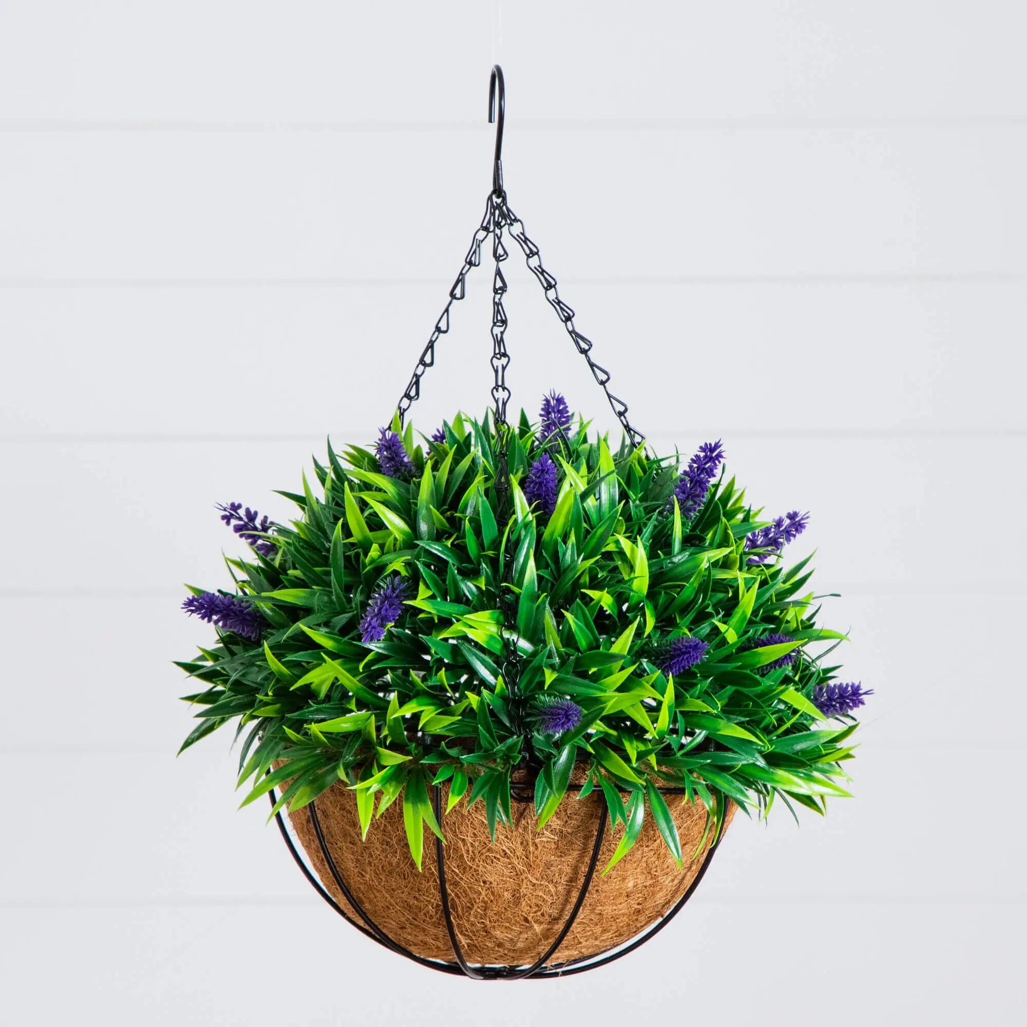 18" UV-Resistant Artificial Lavender Hanging Flower Pot - Colorful Plant Decor Hanging Planter, Both Indoor/Outdoor Home & Balcony Outdoor Garden Supplies Accessory, Hanging Flower Pots, Garden Accessories
