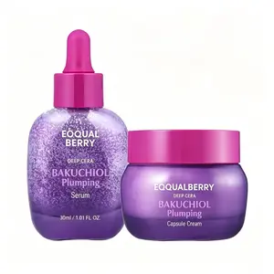 EQQUALBERRY Bakuchiol DuO -Serum & Capsule Cream Set for Firming,Smoothing & Hydrating I Gentle RetinolAlternative for Radiant, Resilient Skin