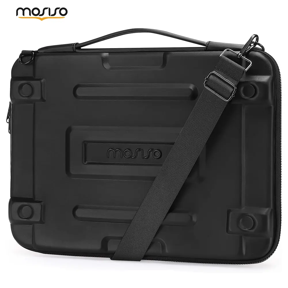 MOSISO 15.6 Inch Hard Shell Laptop Case with Shoulder Strap, Waterproof Protective Laptop Sleeve Bag Compatible with MacBook HP Dell Lenovo ASUS, Shockproof Computer Carrying Case for Work Travel Office, 15–16 inch Laptop Bag Black Deal