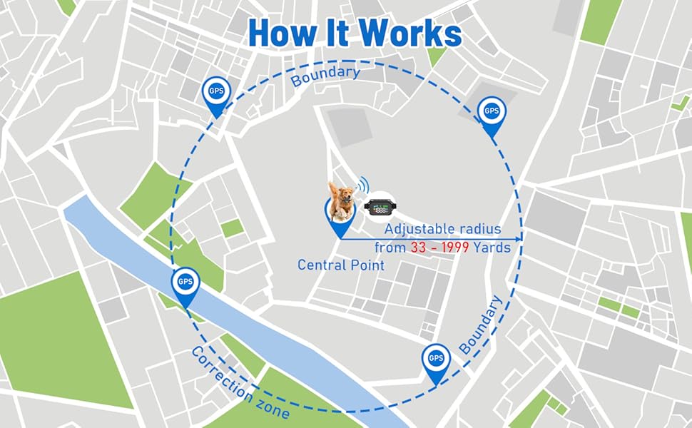 【NewYear2026】GPS Wireless Dog Fence, Electric Fence for Dogs, Perimeter Collar Fence System, Radius 33-1999 Yards, IPX7 Waterproof, Beep Vibration Shock Correction, for Pets Over 18 Lbs 【NewYear2026】GPS Wireless Dog Fence, Electric Fence for Dogs, Perimeter Collar Fence System, Radius 33-1999 Yards, IPX7 Waterproof, Beep Vibration Shock Correction, for Pets Over 18 Lbs