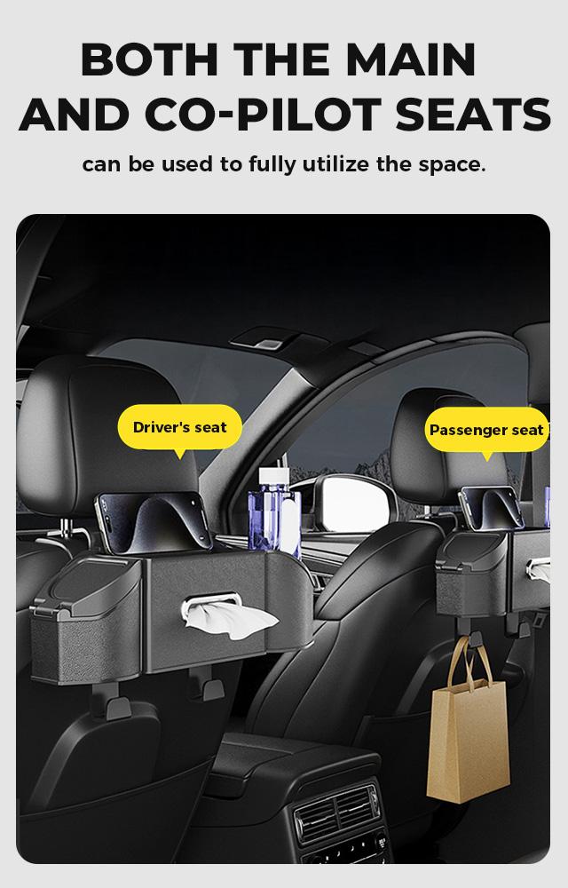 Car Seat Back Storage Box - Simple & Functional Organizer for Car Interiors with Tissue Holder & Trash Can - Enhance Utility Without Clutter #FallFreshness