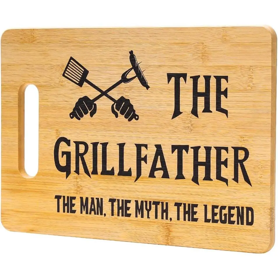 Bamboo Kitchen Wall Sign - Lightweight 13x8.8x0.39in BBQ & Grilling Decor, Unique Dad Gift from Daughter Son for Father's Day, Christmas, Signs, 13\ X 8.8\ X 0.39\
