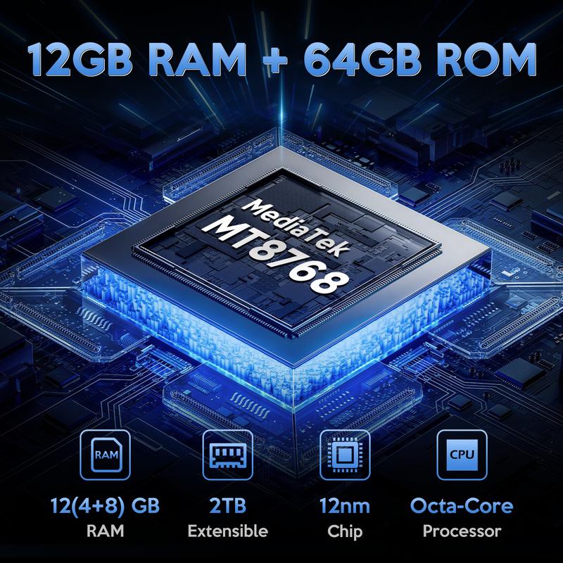 FOSSIBOT F105 Rugged Phone Unlocked 10300mAh Battery Cell 6.74" HD+Display 12GB RAM/64GB ROM 20MP Camera 4G Dual SIM Android 14 Waterproof IP68/IP69K Outdoorfun (NOT Compatible with AT&T, Cricket, and Verizon)