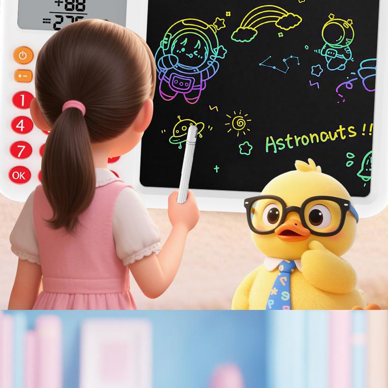 STEM Toys,Kids Math Drawing Tablet 3-8, Erase & Practice Addition Subtraction Multiplication Division, Screen-Free Learning Toy