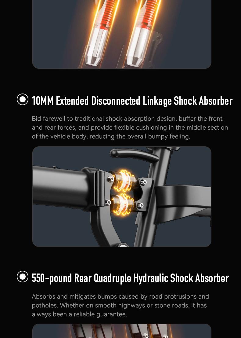Adult electric folding bicycle with 500W motor, 16-level shock absorption system, 48V 15Ah battery, and a range of 100 kilometers. Wheel Pedals Ebike Charger
