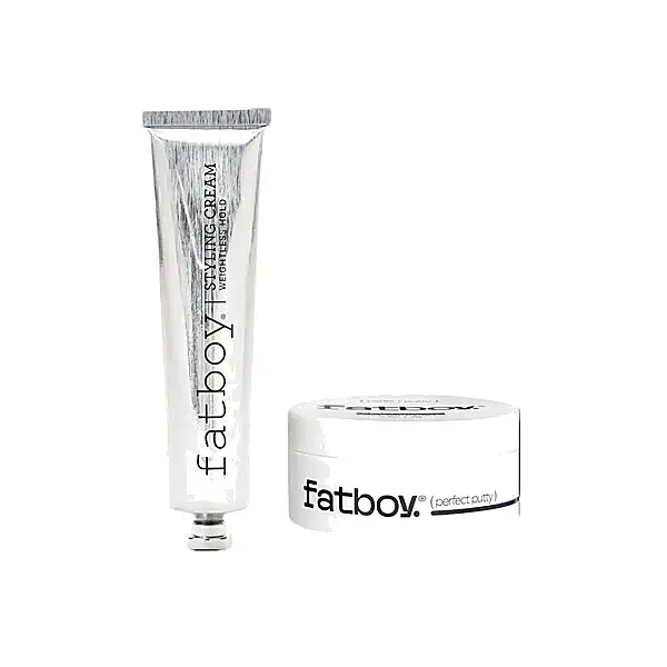 Fatboy Hair Bundle: Perfect Putty + Styling Cream & Heat Protectant, Styling Kaolin Clay Putty, Medium Flexible Hold for Long Lasting Volume & Texture, Hair Care for All Hair Types, Paraben Free, Color Safe Lightweight Haircare Matte