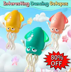 Dealsforyoudays Electric Crawling Octopus Toy with LED Lights & Music, Crazy 8-Leg Action Octopus with Smart Obstacle Avoidance, for Interactive Fun Gifts dancing octopus Christmas Gift, Halloween Present, Black Friday Gifts