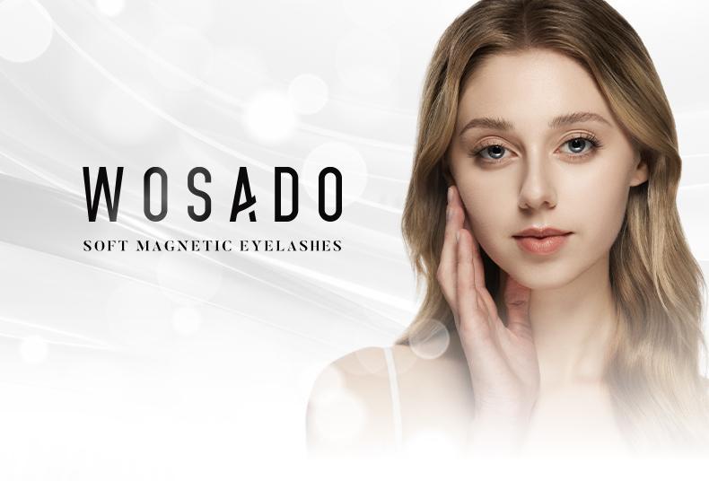 [Wosado] Soft Magnetic Eyelashes All-in-One Box, Reusable, Glue-Free, Waterproof, Lightweight, Natural Style Makeup Cosmetic