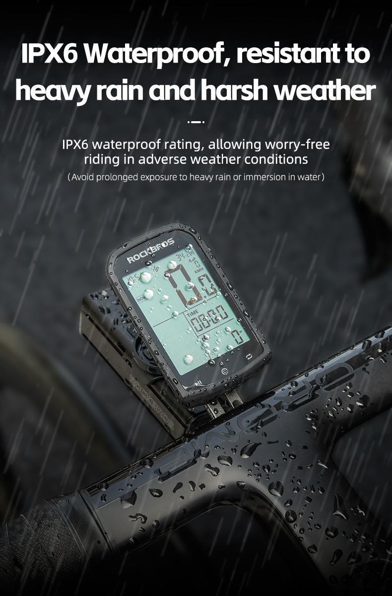 ROCKBROS Bike Computer Wireless Cycling Computers ANT+ Bluetooth Bicycle Computer Mini Speedometer Odometer Waterproof GPS/BDS/Galileo Position System