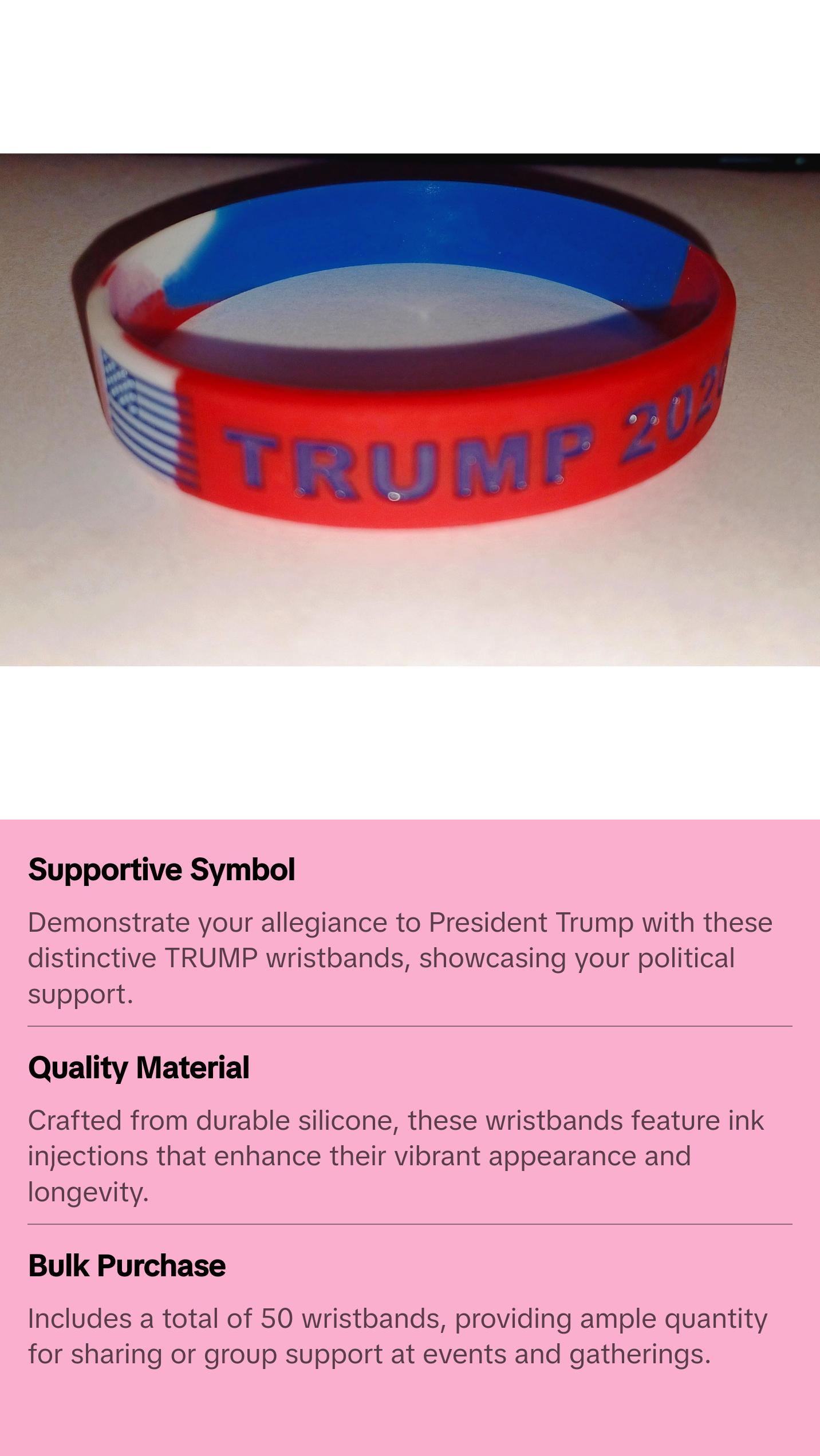 50 - TRUMP 2024 Wristbands