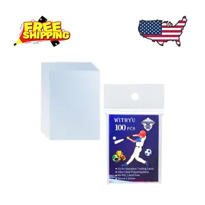 100 Pcs Soft Trading Card Sleeves, 2.5" X 3.5"