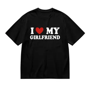 [100% Cotton] I Love My Girlfriend Gf I Heart My Girlfriend GF T-Shirt Soft and exquisite boyfriend Gift T-Shirt For Men