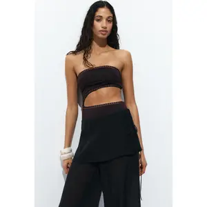 H&M High Leg Padded-cup bandeau swimsuit