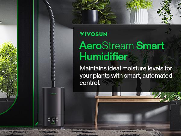 VIVOSUN Intelligent Wi-Fi Humidifier,5L/9L/19L Humidifier with Temp & Humidity Probe, Smart Remote Control, Designed for Growers