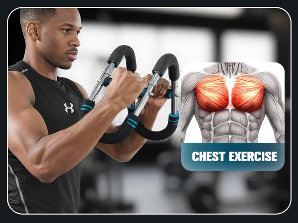 Relifesports Twister Arm Trainer - Adjustable Spring Resistance Chest & Shoulder Workout Equipment for Men, Portable Home Fitness Gear