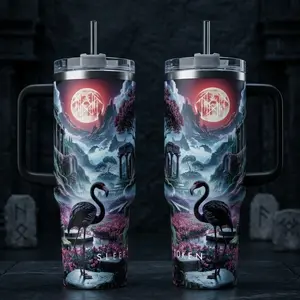 Vintage Sleep Token MusicTumbler 40oz 20oz Rock Music Custom Cup 40 oz Tumbler With Handle, Tumbler 20oz No Handle, Gifts For Fans