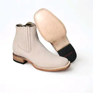 Bone Nubuck Ankle Boot Botin de Gamuza Hueso