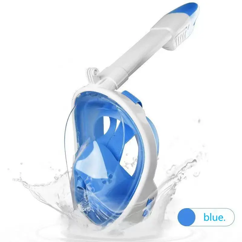Full Face Snorkeling Mask - Innovative Leak Proof System, 180 Panoramic View, Detachable Camera Mount, Ideal for Diving & Snorkeling