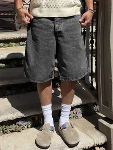 Men’s Spring/Summer New Arrival Fashion Casual Water-Wash Denim Shorts – Versatile Mid-Length Bermuda Jeans