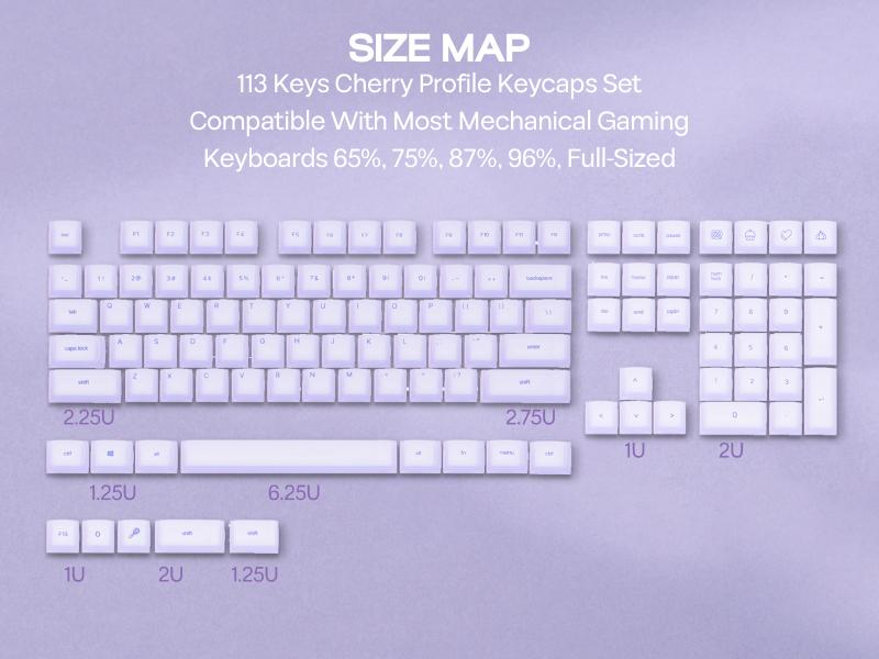 EPOMAKER AegisSil Keycap Set Sil Material Cherry Profile 113 Keys  Custom Keyboard Keycaps Set for Cherry MX, Kailh, Outemu, Gateron Mechanical Gaming Keyboard TikTokShopJumpstartSale