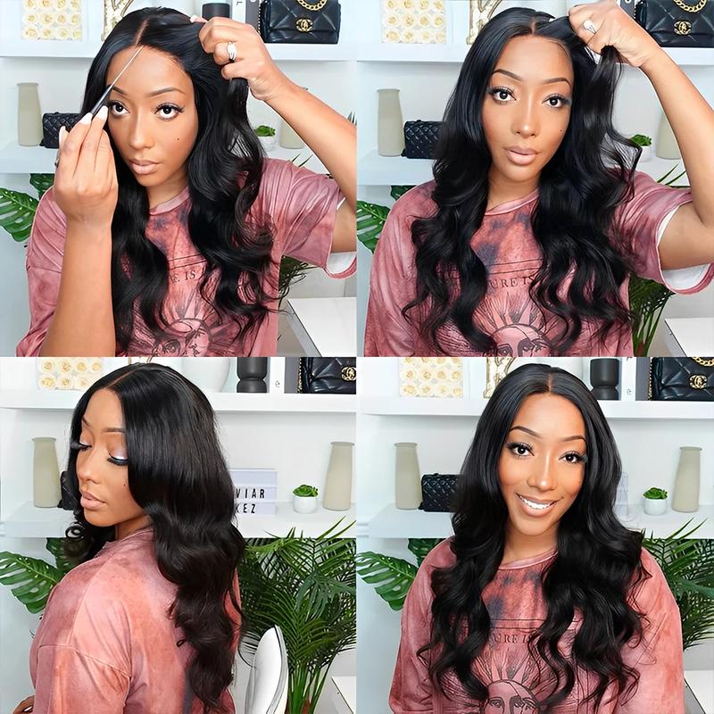13X6 Glueless Drawstring Wig 180 Density Wear And Go Body Wave Wigs Human Hair Pre Cut Pre Plucked Body Wave Lace Front Wigs For Women 13X4 Pre Cut Lace Closure Wig Natural Hairline