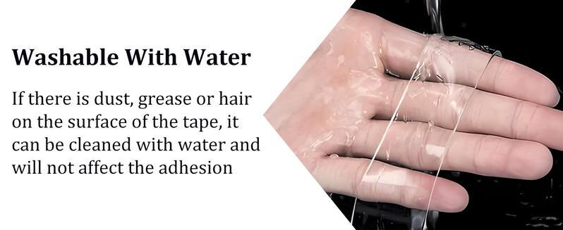 Nano Double-Sided Adhesive Tape, 9.85 ft Clear Heavy-Duty Mounting Tape, Holds Up to 2.2 lb, Reusable & Weather-Resistant for DIY Crafts and Car Accessories