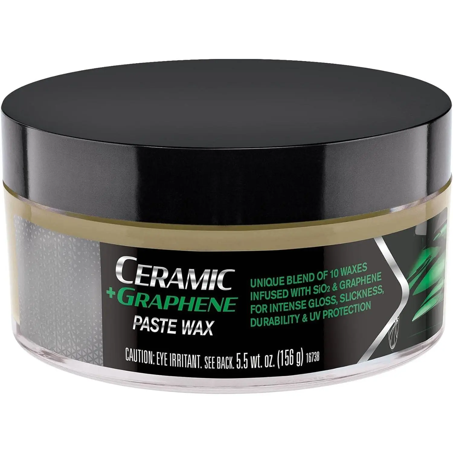 Ceramic Graphene Paste Wax, Advanced Paint Protection, Extreme Gloss High Shine Finish, For Cars Trucks and More, 5.5 oz.(Pack of 1) automotive dashboard extendable handle