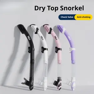 Diving Dry Snorkel for Adult & Youth - Snorkeling Gear with Top Dry Valve, Perfect for Snorkeling, Freediving, Swimming and Scuba Diving