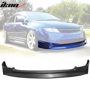 Front Lip Spoiler for Honda Civic 4Dr Sedan 2006-2008 Black PU